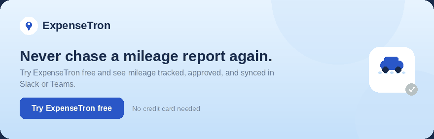 Try ExpenseTron's mileage tracking app free - no credit card needed